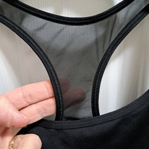Victoria's Secret Black Sports Bra Women's Size Large Mesh Stretch Active - Picture 9 of 11